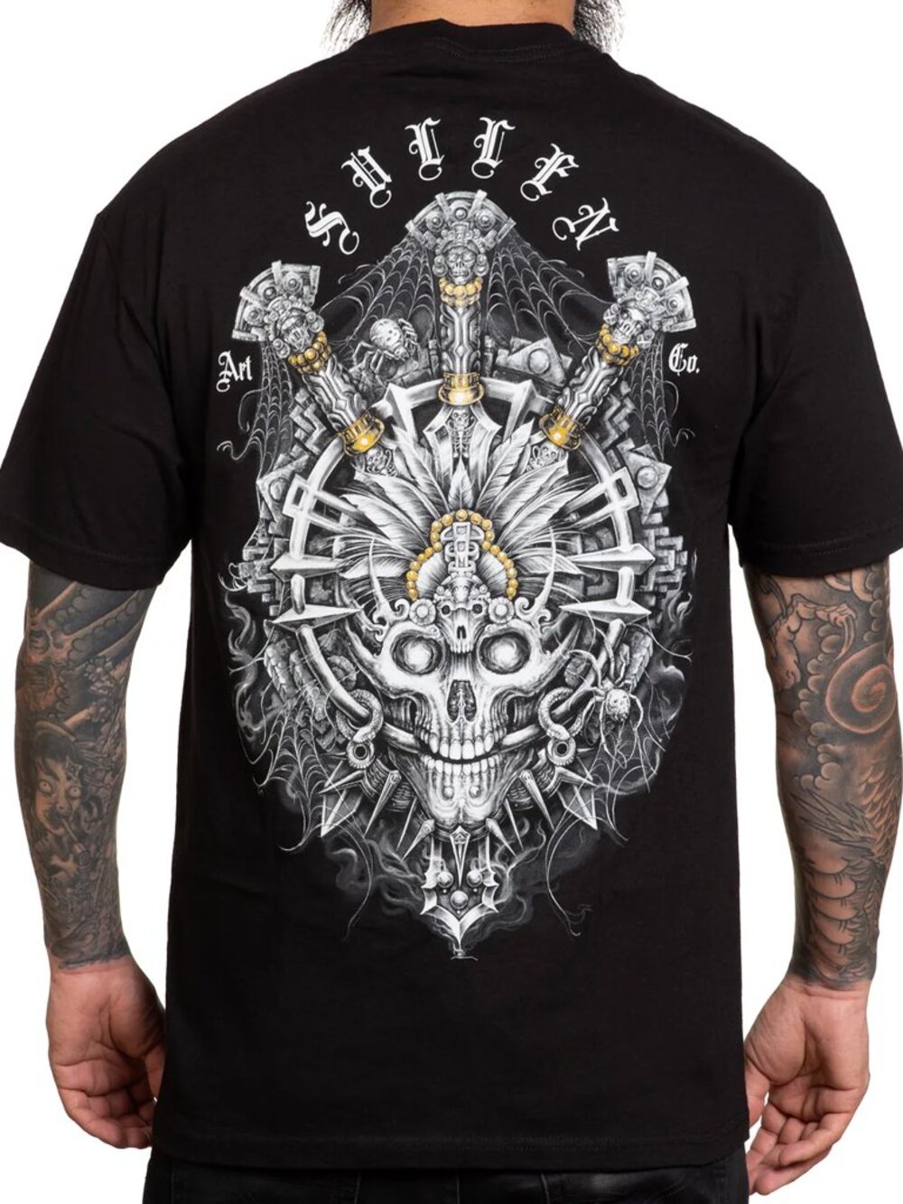 Sullen Men's Mayan SCM5618 Tattoo Graphic Standard Fit Short Sleeve T-shirt